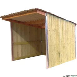 Abri de prairie chevaux simple pente 3 x 3 m - La Gée