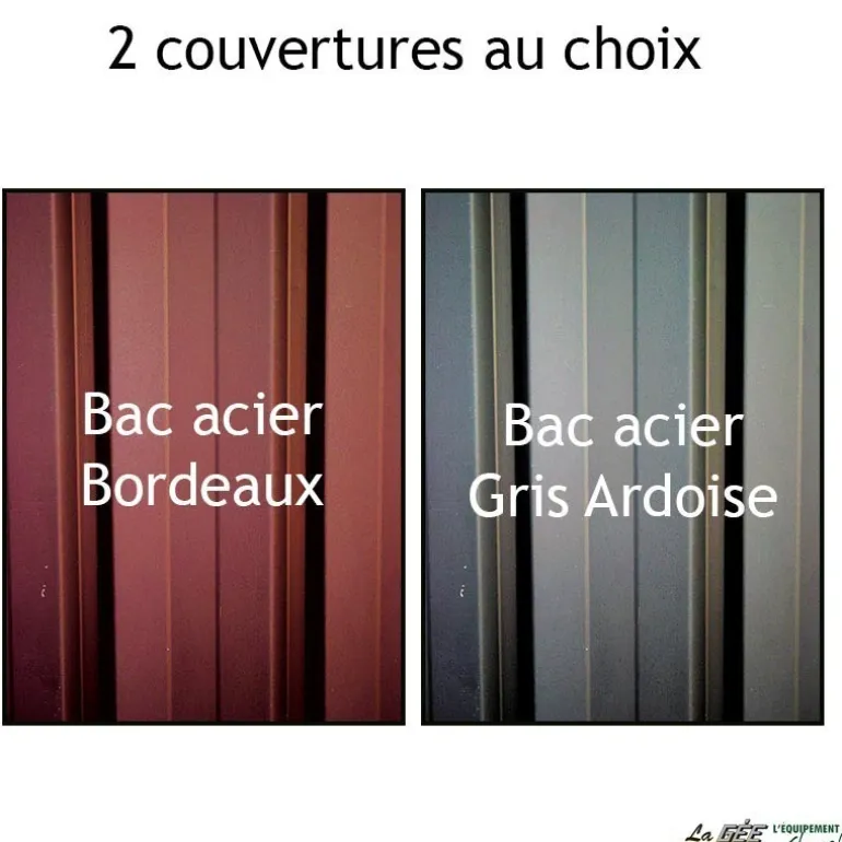 Abri de prairie chevaux simple pente 3 x 3 m - La Gée