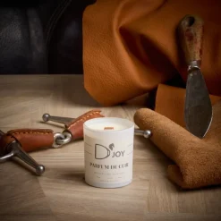 Bougie cheval équitation Parfum de cuir Mini format - D'joy