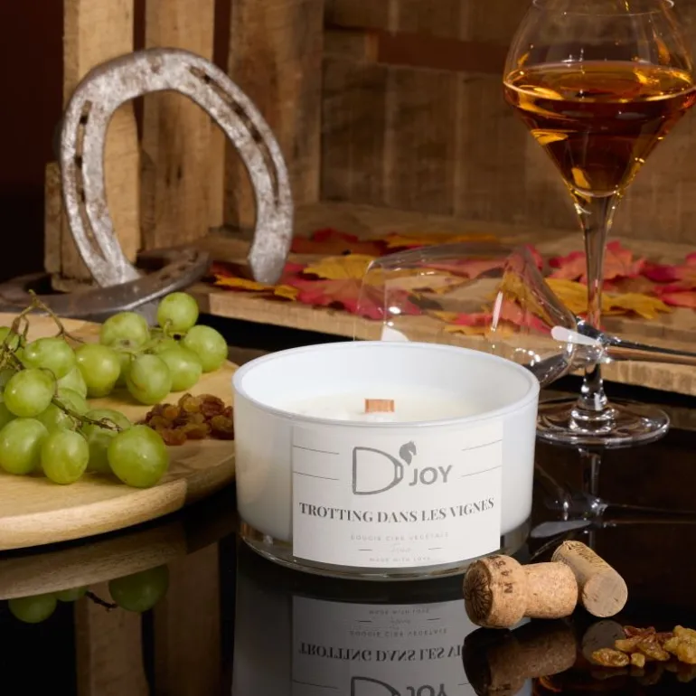 Bougie équitation Trotting dans les vignes Grand format - D'joy