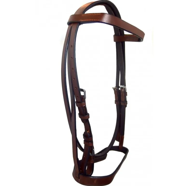 Bridon muserolle française cuir huilé - Cavalhorse