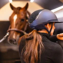 Casque équitation Miss Shield 2.0 Top Flower Blason Crystal - Samshield