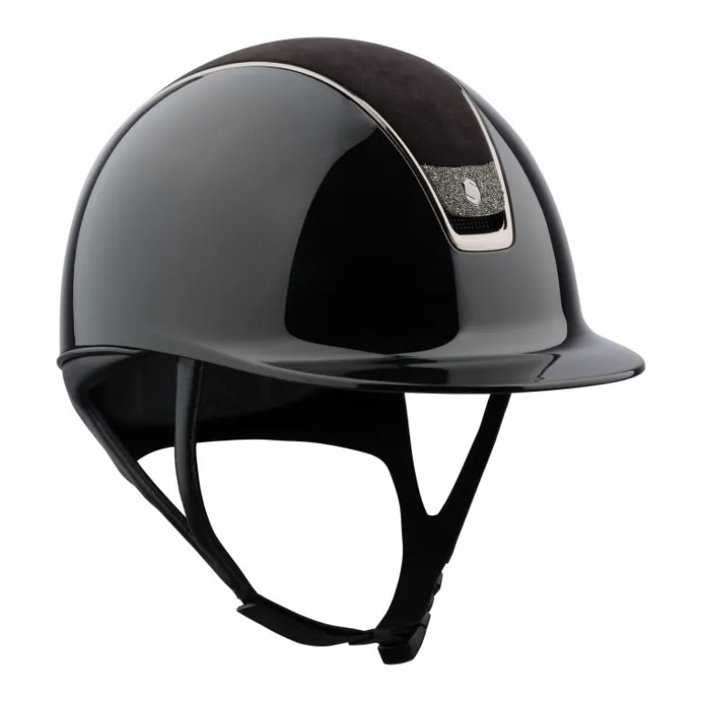 Casque équitation Shadowglossy 2.0 Alcantara Blason Crystals - Samshield