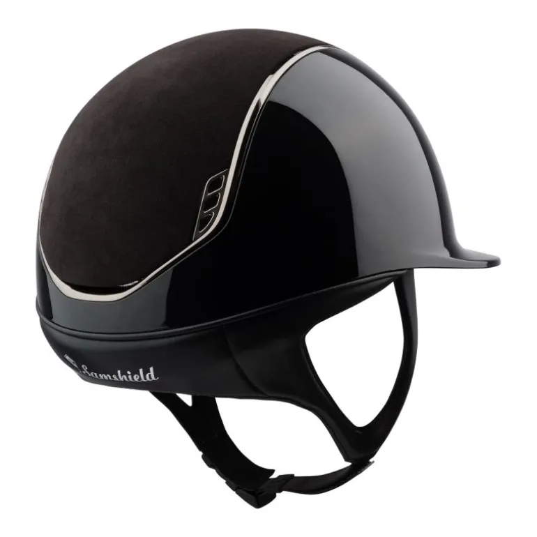 Casque équitation Shadowglossy 2.0 Alcantara Blason Crystals - Samshield