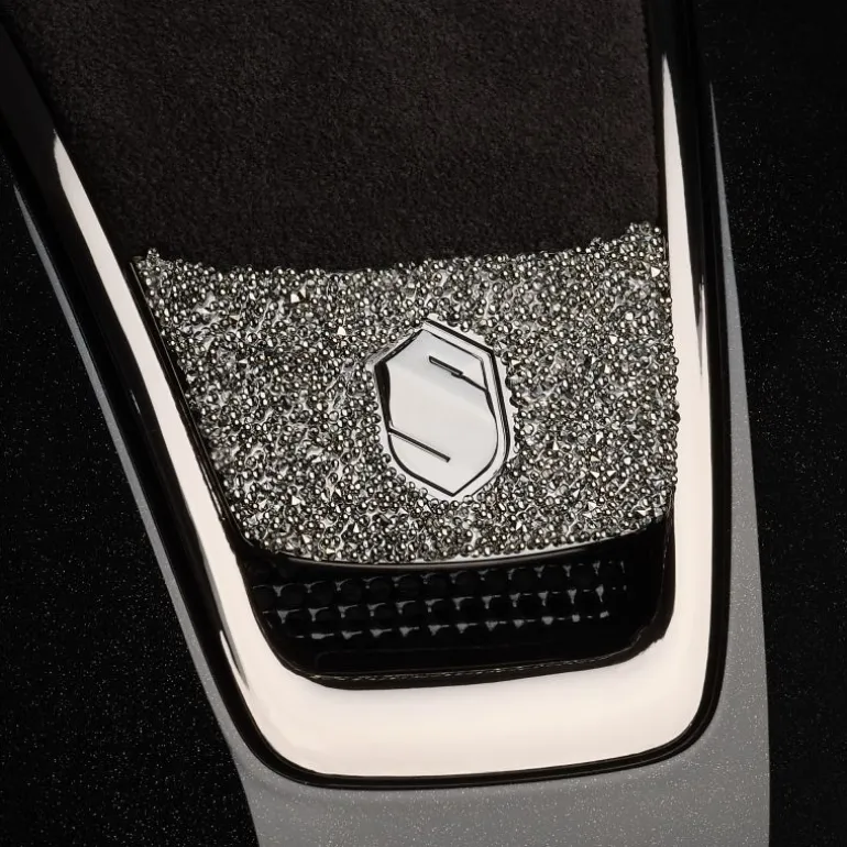 Casque équitation Shadowglossy 2.0 Alcantara Blason Crystals - Samshield
