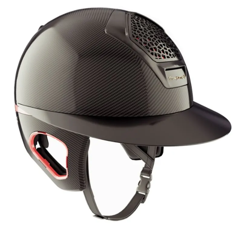 Casque équitation Voronoï Custom Rose/Gold (Avec protection temporale) - Freejump