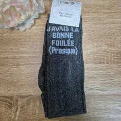 Chaussettes à paillettes équitation - J'avais la bonne foulée (presque) - Paillettes Attitude