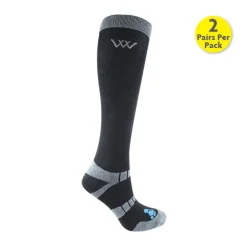 Chaussettes équitation hautes bambou thermorégulantes x 2 - Woof Wear