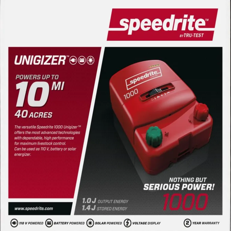 Electrificateur Mixte clôture cheval Unigizer 1000 - Speedrite