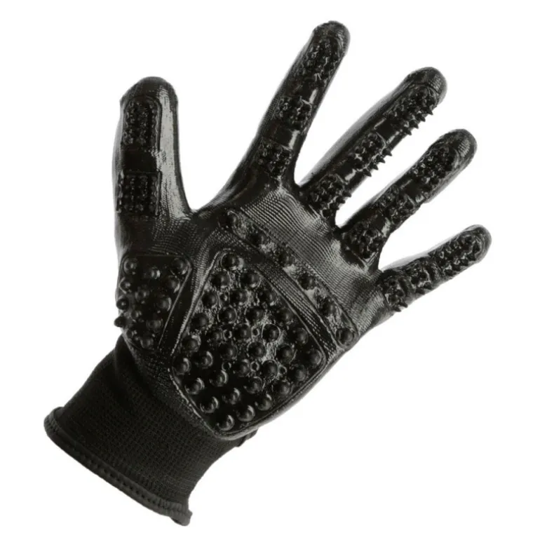 Gant de pansage et de massage étrille à picots