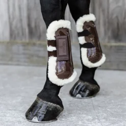 Guêtres cheval velcro Tendon Boots mouton - Kentucky