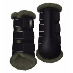 Guêtres de dressage cheval doublées en mouton postérieurs personnalisables - Mattes