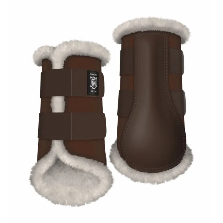 Guêtres de dressage cheval doublées en mouton antérieurs personnalisables - Mattes