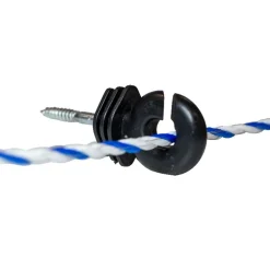 Isolateur annulaire à visser Jumbo Ring noir clôture cheval lot de 25 - Speedrite