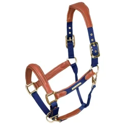 Licol cuir et nylon cheval Velociti Lusso - Shires