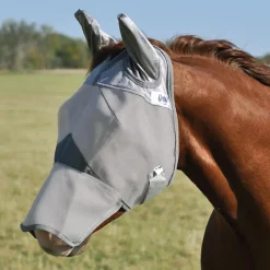 Masque anti-mouche anti-UV cheval intégral avec oreilles Crusader - Cashel