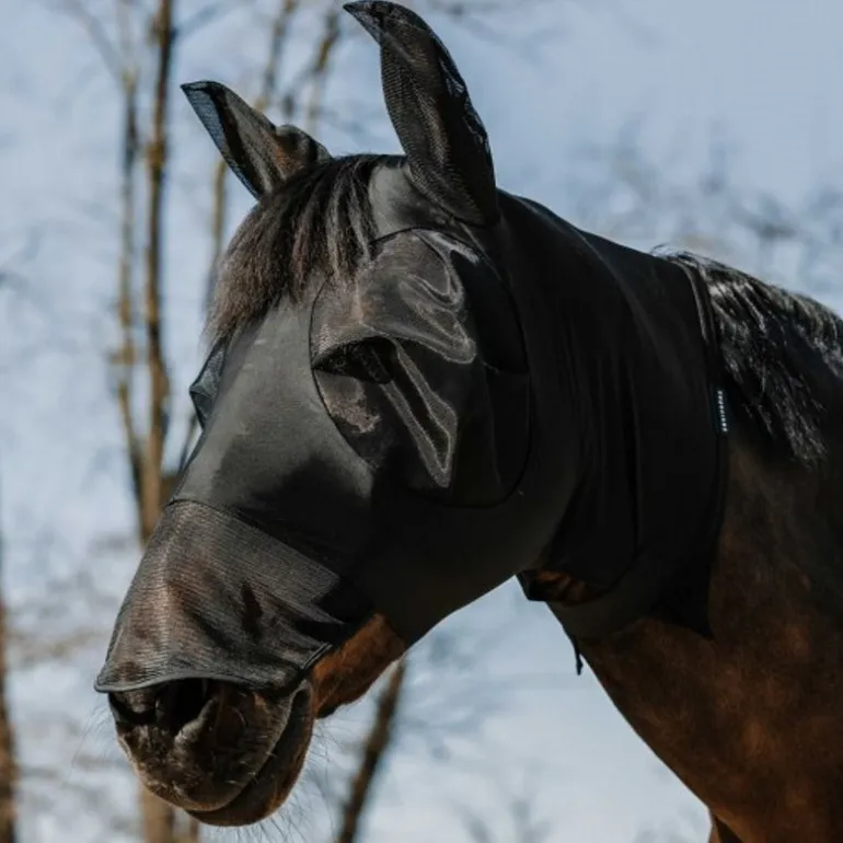 Masque anti-mouche cheval anti-uv Hood