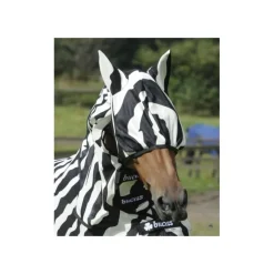 Masque anti-mouche et UV cheval Buzz-off Zebra - Bucas