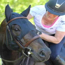 Masque cheval anti-stress avec oreilles - Technologie Titane Liquide - Fenwick