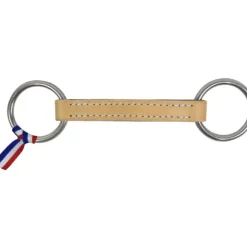 Mors deux anneaux cheval en cuir plat - Ronzon Legend