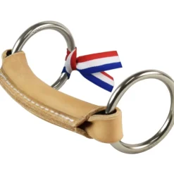 Mors deux anneaux cheval cuir rond - Ronzon Legend