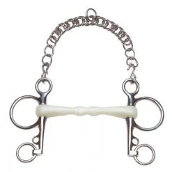 Mors pelham cheval droit résine pomme Flexi