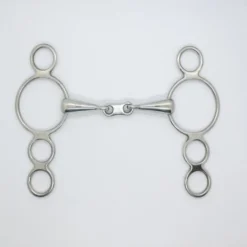 Mors Pessoa cheval 3 anneaux double brisure canon fin 18 mm Pro Confort - Harcour