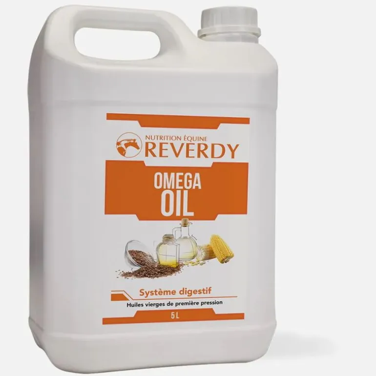 Omega Oil - Huile de lin et de maïs - digestion cheval 5 Litres - Reverdy