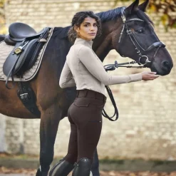 Pantalon équitation femme taille haute Kassandra fond silicone - Elt
