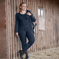 Pantalon équitation fond silicone femme grande taille Dalhia - Elt