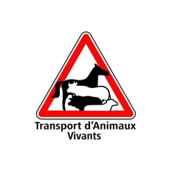 Plaque signalisation transport d'animaux vivants