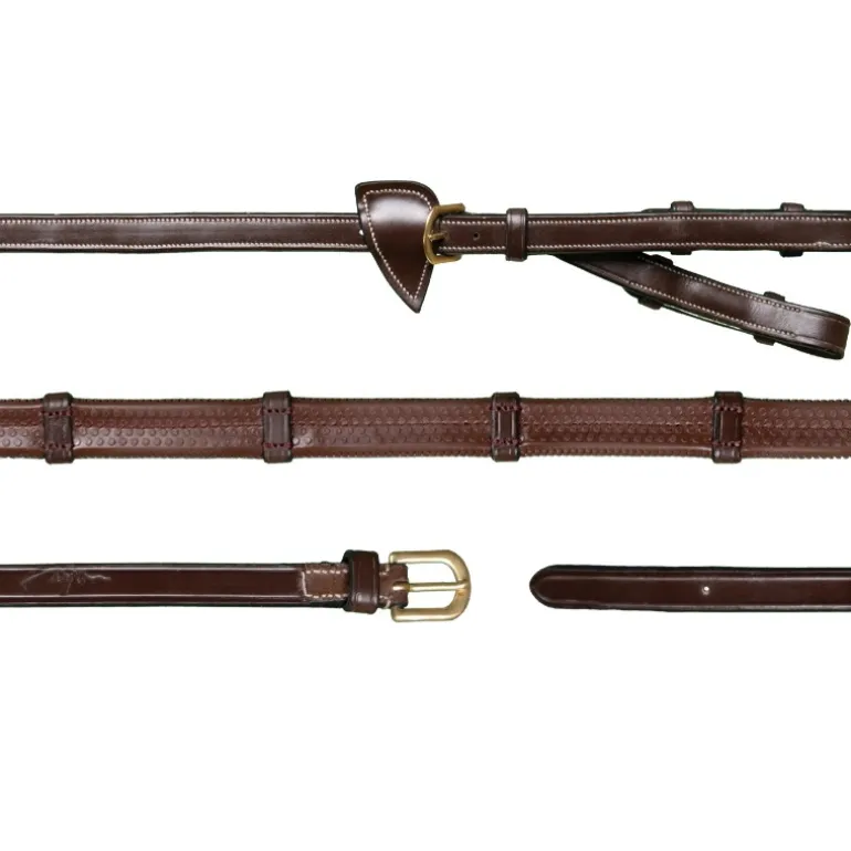 Rênes caoutchouc cheval avec alliances 7 arrêtoirs D Collection (13 mm) - Dy'on