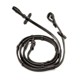 Rênes cheval cuir et caoutchouc Hunter arrêtoirs - HFI