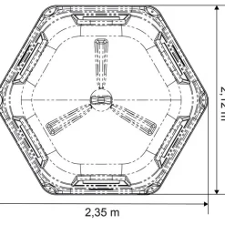 Râtelier de prairie cheval résine avec fond grand modèle - La Gée