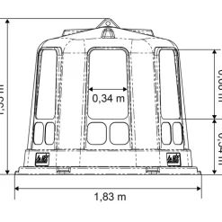 Râtelier de prairie cheval résine sans fond petit modèle - La Gée