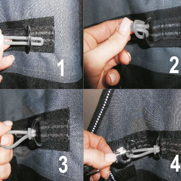 Safe Gum élastiques de sécurité couvertures chevaux mousquetons - Waldhausen