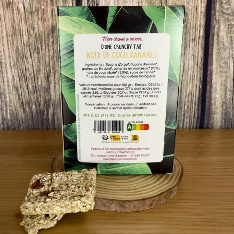 Tablette Crunchy - Friandise naturelle cheval et cavalier (x2 120g) - Happy Crackers