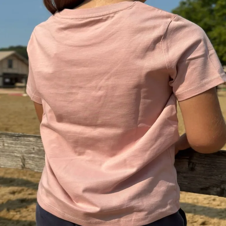Tee shirt équitation Fille logo or - Kevin Staut Collection