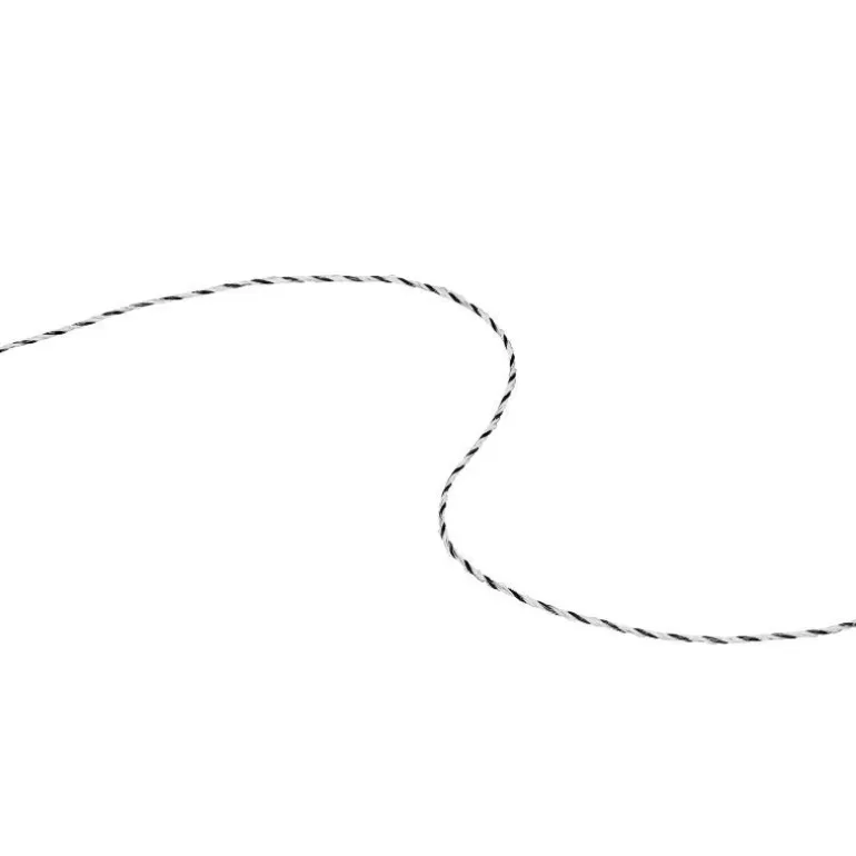 Tresse électroplastique Premium 3mm blanc/noir en bobine 200m clôture cheval - Speedrite